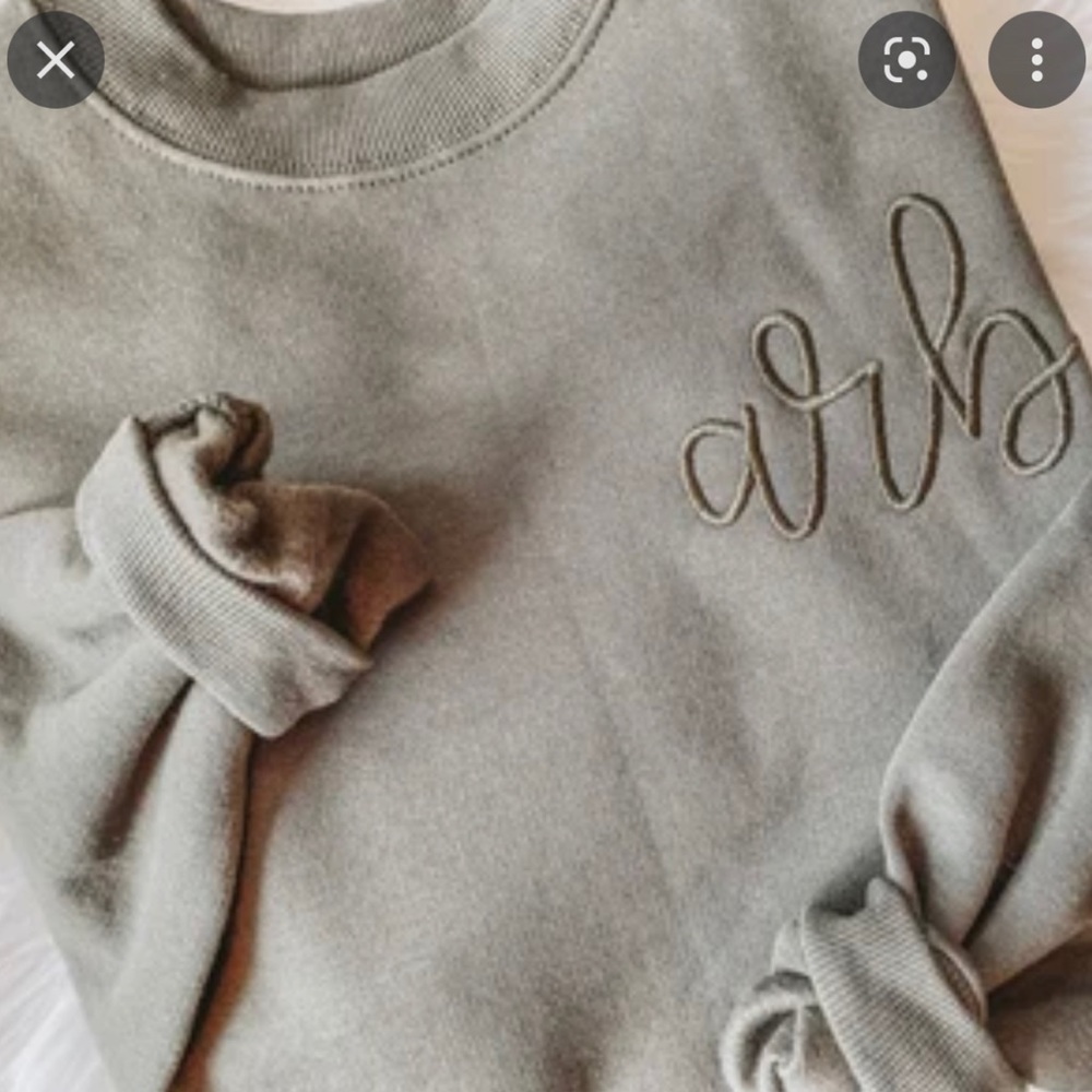 🆕 INITIAL SWEATSHIRT Embroidery - Picture 2 of 6